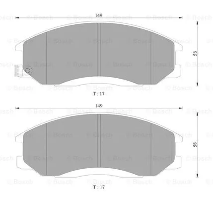 Brake Pad Set, disc brake (0 986 AB3 040)