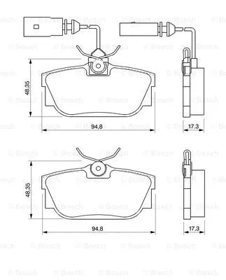 Brake Pad Set, disc brake (0 986 424 748)