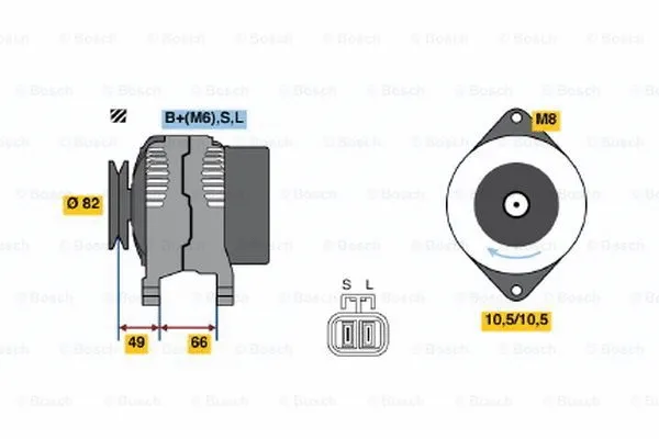 Alternator (0 986 045 531)
