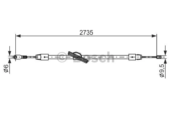 Cable Pull, parking brake (1 987 477 845)