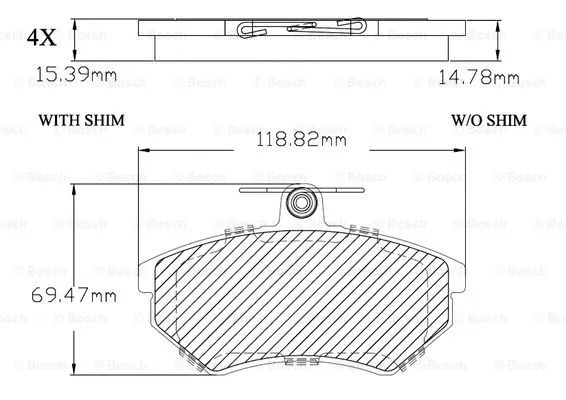 Brake Pad Set, disc brake (F 03B 150 268)