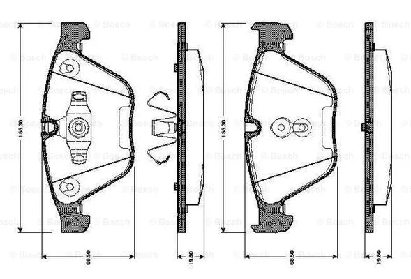 Brake Pad Set, disc brake (0 986 TB3 033)