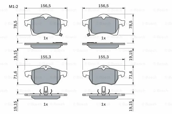 Brake Pad Set, disc brake (0 986 424 457)