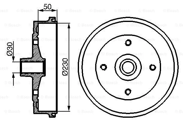 Brake Drum (0 986 477 030)