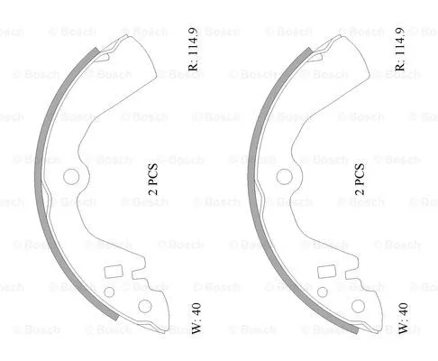 Brake Shoe Set (0 986 AB0 042)