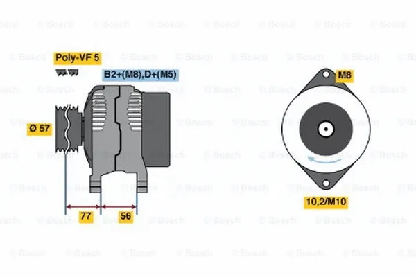 Alternator (0 986 048 240)