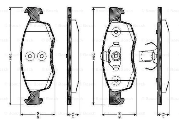 Brake Pad Set, disc brake (0 986 TB3 038)