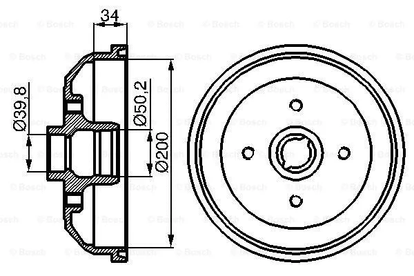 Brake Drum (0 986 477 040)