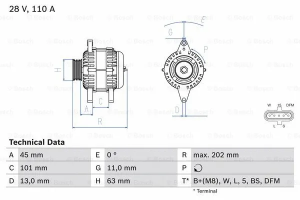 Alternator (0 986 049 360)