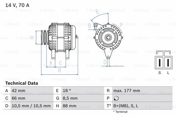Alternator (0 986 045 541)
