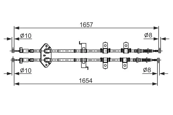 Cable Pull, parking brake (1 987 482 896)