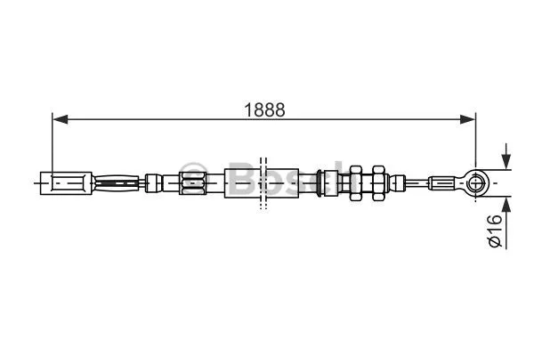 Cable Pull, parking brake (1 987 477 420)