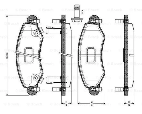 Brake Pad Set, disc brake (0 986 TB2 344)