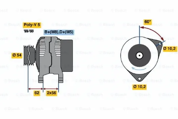 Alternator (0 123 100 003)