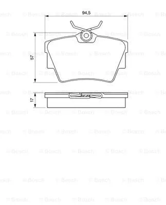 Brake Pad Set, disc brake (0 986 424 662)