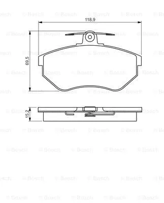 Brake Pad Set, disc brake (0 986 495 246)