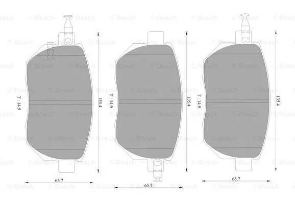 Brake Pad Set, disc brake (0 986 AB1 410)