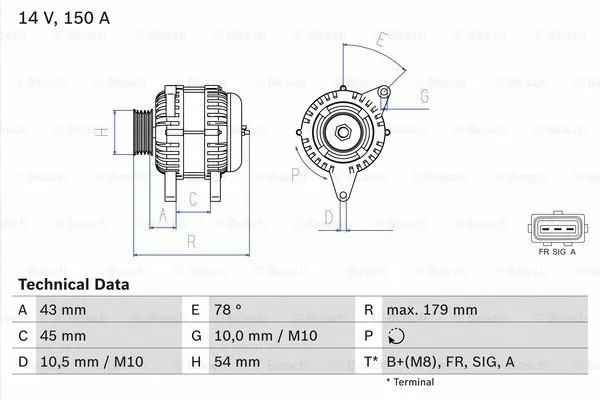 Alternator (0 986 049 161)