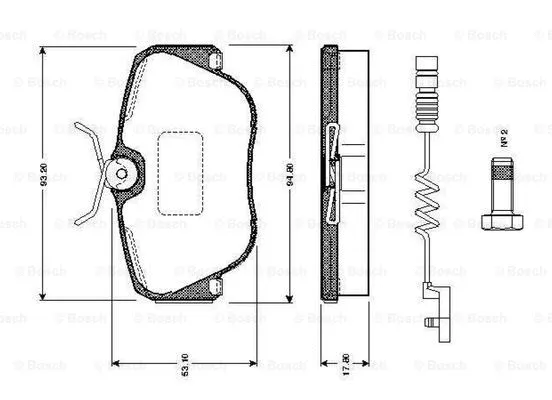 Brake Pad Set, disc brake (0 986 TB2 015)