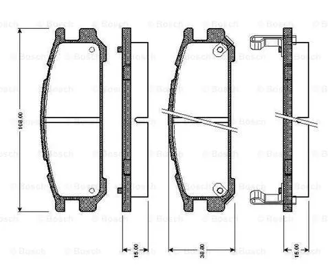 Brake Pad Set, disc brake (0 986 TB2 645)
