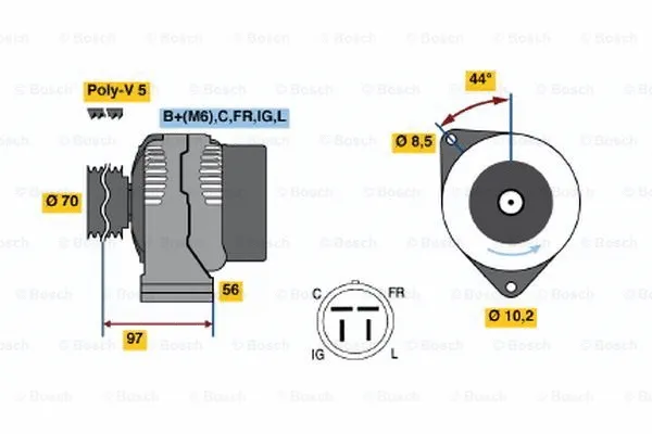 Alternator (0 986 045 961)