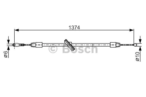 Cable Pull, parking brake (1 987 482 312)
