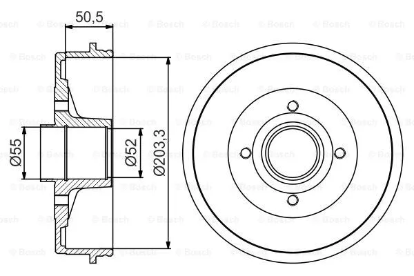 Brake Drum (0 986 477 254)