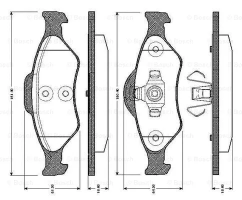Brake Pad Set, disc brake (0 986 TB2 374)