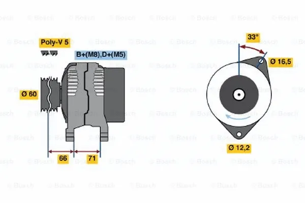 Alternator (0 986 040 621)