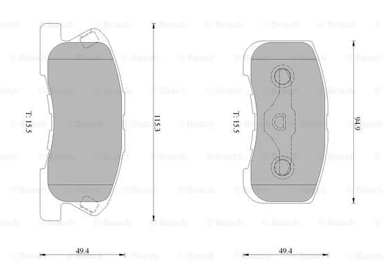 Brake Pad Set, disc brake (0 986 AB0 220)