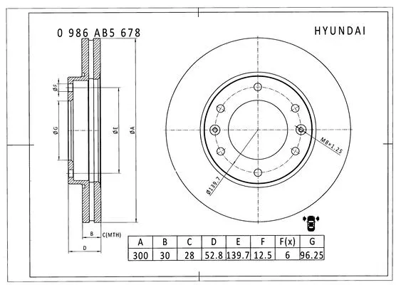 Brake Disc (0 986 AB5 678)