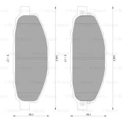 Brake Pad Set, disc brake (0 986 AB2 400)