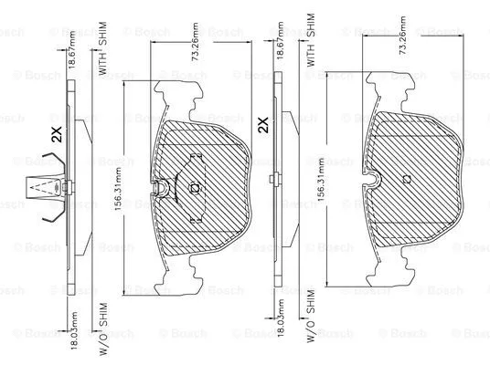Brake Pad Set, disc brake (F 03B 150 261)