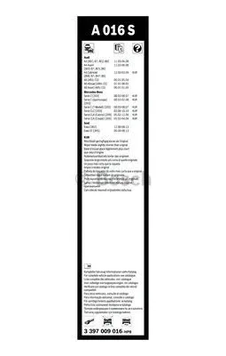 Wiper Blade (3 397 009 016)