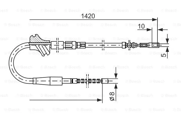 Cable Pull, parking brake (1 987 477 063)