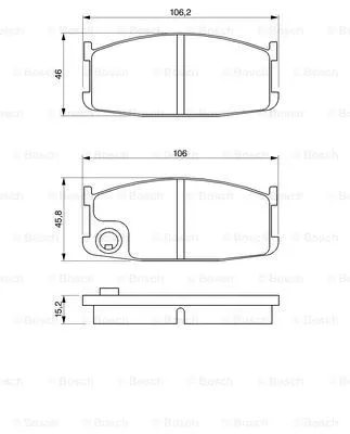 Brake Pad Set, disc brake (0 986 424 079)