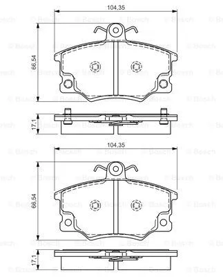 Brake Pad Set, disc brake (0 986 495 041)