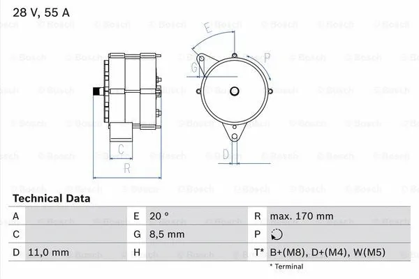Alternator (0 986 033 840)