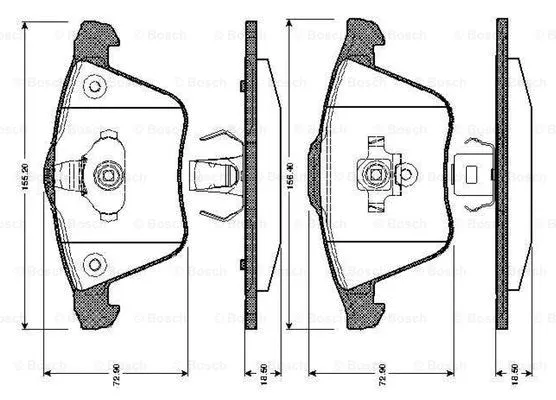 Brake Pad Set, disc brake (0 986 TB2 850)