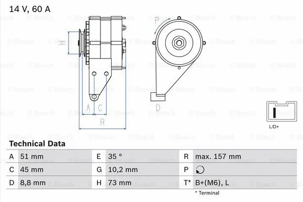 Alternator (0 986 038 841)