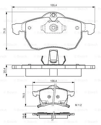 Brake Pad Set, disc brake (0 986 495 012)
