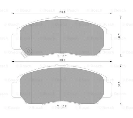Brake Pad Set, disc brake (0 986 AB9 230)