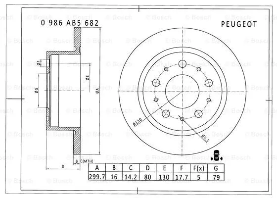 Brake Disc (0 986 AB5 682)