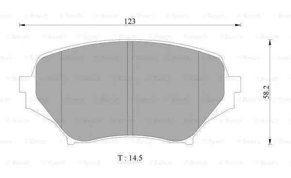 Brake Pad Set, disc brake (0 986 AB2 501)