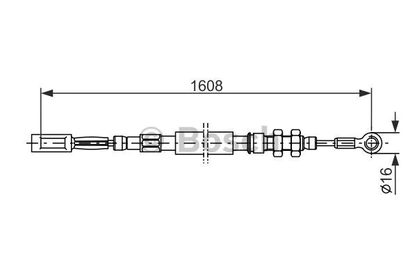 Cable Pull, parking brake (1 987 477 417)