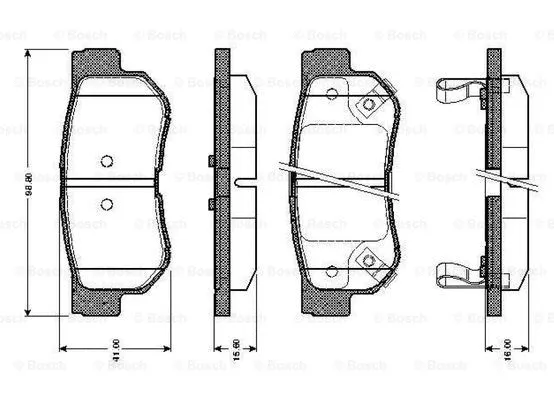 Brake Pad Set, disc brake (0 986 TB2 369)