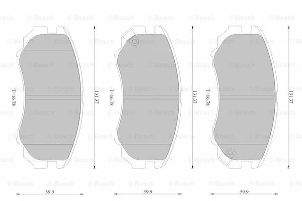 Brake Pad Set, disc brake (0 986 AB2 514)