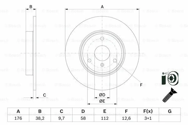 Brake Disc (0 986 479 E74)
