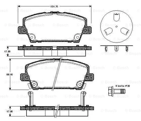 Brake Pad Set, disc brake (0 986 TB2 934)