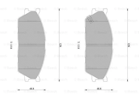 Brake Pad Set, disc brake (0 986 AB1 021)